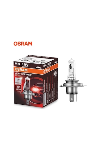 Osram 12v H4 Ampul 60/55w +%100 Parlak Işık +130 Metre Fazla Görüş Nıght Breaker Sılver 1 Ad