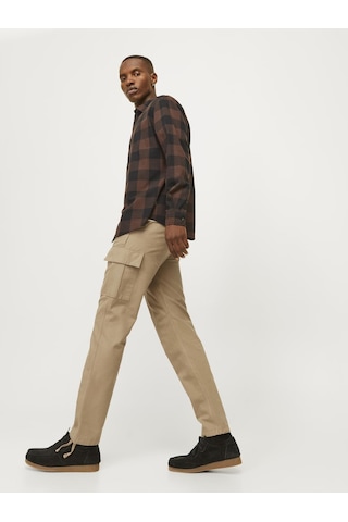 Jack & Jones Erkek Pamuklu Kargo Pantolon - Kane - 12258150 Elmwood