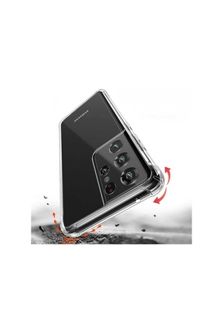 Samsung Uyumlu Galaxy S21 Ultra Kılıf Şeffaf Airbag Nitro Anti Shock Kapak