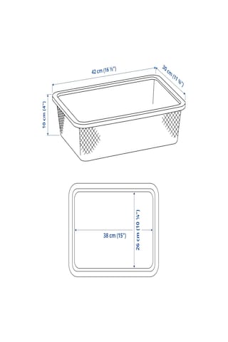 Ikea Açık Yeşil Pratik Saklama Kutusu 42x30x10 Cm Oyuncak Düzenleyici Çocuk Odası Açık Yeşil-gri