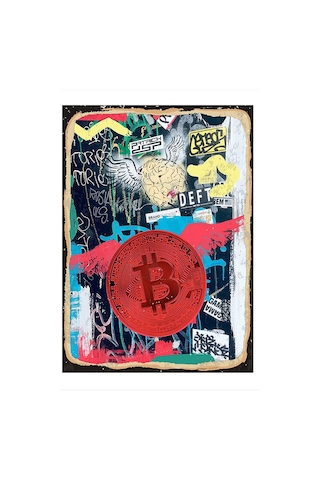 Bedeko Bitcoin Kripto Para Hediyelik Mdf Tablo 50 Cm X 70 Cm