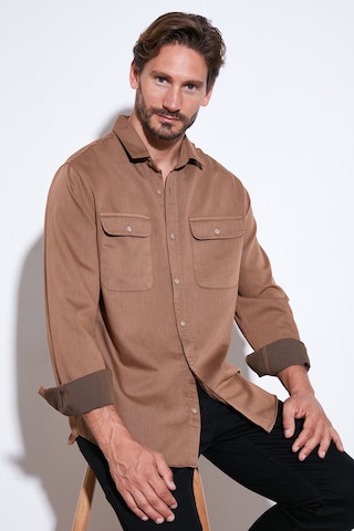 Buratti Pamuklu Çift Cepli Regular Fit Erkek Gömlek Cf25W128858 Camel