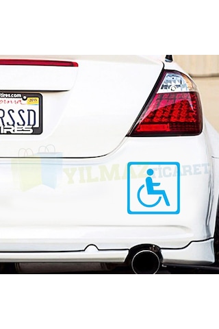 Engelli Arabası Engelli Araç Oto Sticker Araba Yapıştırma 2 Adet