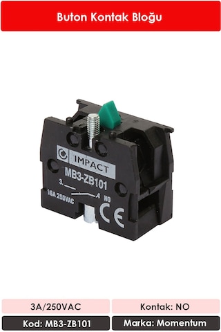Impact D22 Kontak Blok NO MB3-ZB101