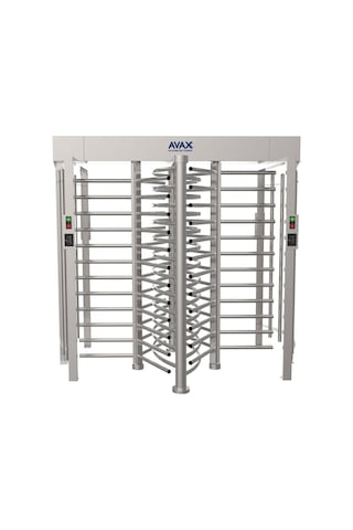 Avax P55 Double Boy Turnikesi 304 Paslanmaz Çelik Çift Geçişli Yüksek Güvenlik Turnikesi