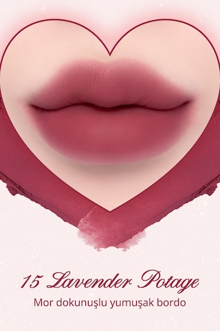 Dasique Kalp Tasarımlı Yoğun Pigmentli Köpük Yapılı Kadife Bitiş Sunan Ruj Souffle Color Pot 15 Lavender Potage 15 Lavender Potage