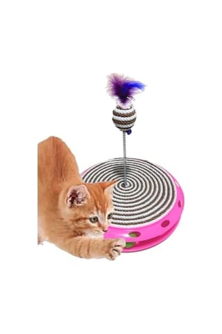 Eğlenceli Kedi Oyuncağı Ve Tırmalama - Tek Katlı Kahverengi Tasarım