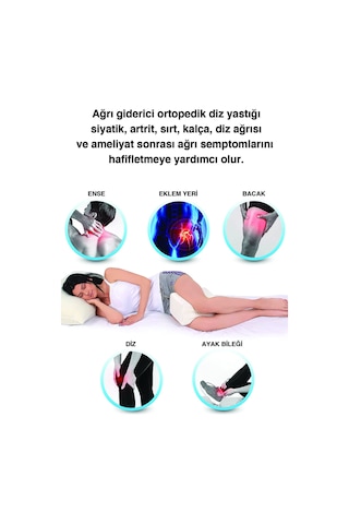 WhiteBlanco Ortopedik Diz Yastığı Viskoelastik Delikli Sünger Beyaz