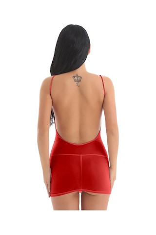 İkikareshop Şeffaf Fantazi Gecelik Çok Renkli