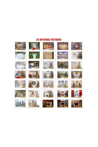 Youtek Noel Temalı 2.1x1.5m Fotograf Çekim Arka Planı Poliester, W-256