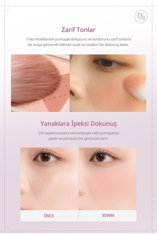 Dasique Karıştırılabilir Renk Tonlarına Sahip 4lü Allık Paleti Blending Mood Cheek 05 Violet Knit 05 Violet Knit