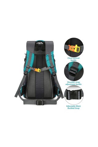 Ranyeek 60 Litre Büyük Kapasiteli Outdoor Sırt Çantası - Erkek Ve Kadın İçin Dayanıklı Seyahat Çantası - Koyu Mavi Koyu Mavi