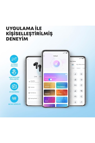 Anker Soundcore P20i Kulak İçi Bluetooth Kulaklık, 10 Mm Sürücüler, Ayarlanabilir Eq, 30 Saat Çalma Süresi, Ipx5 Diğer