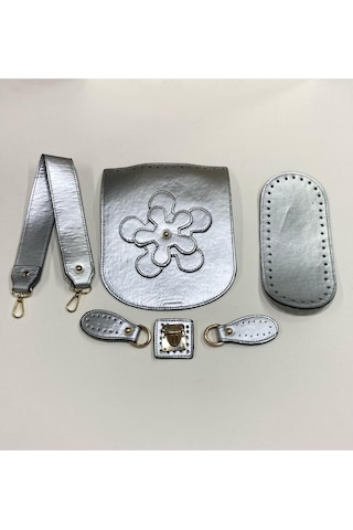 Karantuhafiye El Çantası Örgü Seti / Çanta Örgü Seti Silver Silver Çok Renkli