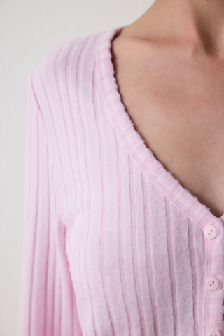 Penti Açık Pembe Cozy Time V Yaka Uzun Kollu Termal Etkili Pijama Takımı