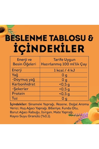 Lipton Slim Plus Kayısılı Bardak Süzen Poşet Bitki Çayı 20'li Paket