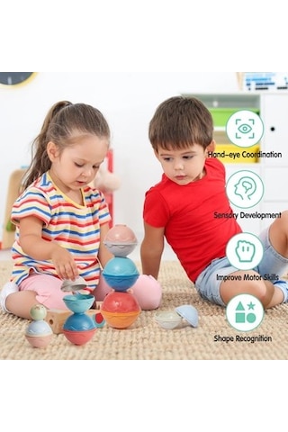 Kombinasyon Seti İle Denge Kulesi Ve Banyo Oyuncağı Eğlencesi