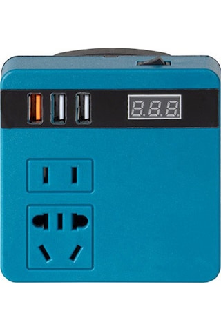 Yunboo Makita Mavi 21v Akülü Aleti İnvertörü - Ac220v/dc5v/12v Çevirici, 120w Güç, Akıllı Şarj, Çoklu Korumalı, Dış Mekan Kullanıma Uygun