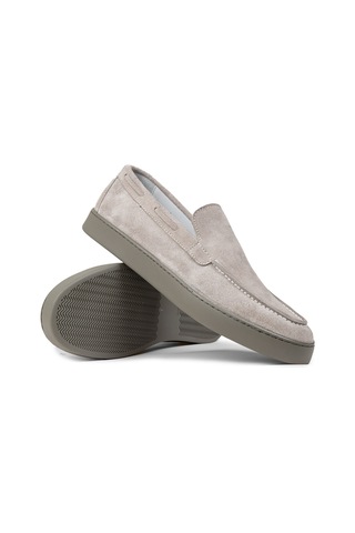 Deery Erkek Hakiki Süet Gri Loafer Ayakkabı - 01993mgrıc01 Gri