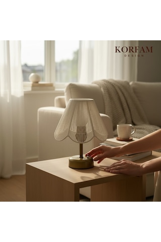Rosalinda Modeli - Beyaz Çiçek Şeklinde Kablosuz Pilli Masa & Gece Lambası Çok Renkli 88055957