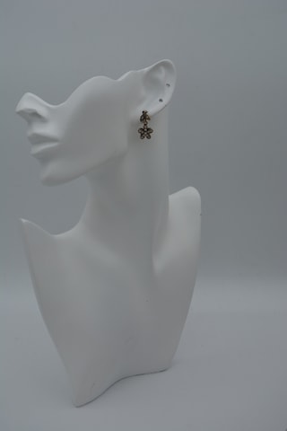 Stoneage Myosotis Çiçeği Küpe Bronz