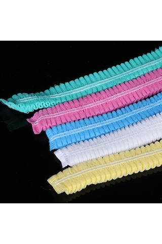 Trendooze Toz Tek Mor Kullanımlık Geçirmez File Dokumasız Bone Adet 100 Qn