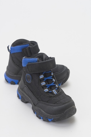 Mnpc Erkek Çocuk Siyah-mavi Suya Dayanıklı Microfiber Trekking Bot 25k3b11006273 Siyah-mavi
