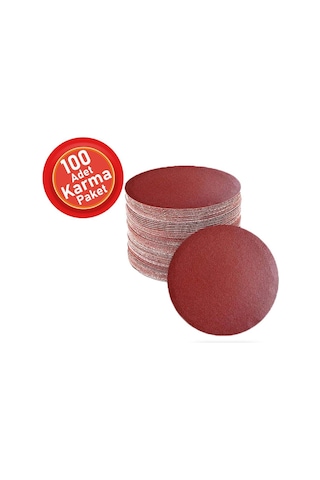 100 Adet Cırt Zımpara Spiral Avuç İçi Taşlama 115 mm Harman Paket