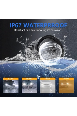 Padalink "1 Adet 30w 3000lm Çift Renkli Motosiklet Led Farı - Su Geçirmez, Dayanıklı"