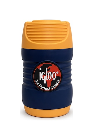Cam Yemek Termosu - Isı Yalıtımlı - Igloo - 600 Ml - Sarı/lacivert - 200385 Çok Renkli