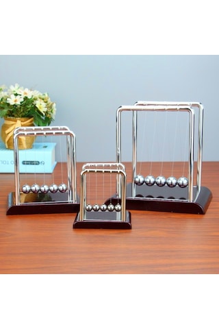 Shineyee Masaüstü Stres Azaltıcı Newton Topları, Metal Sanayi Kıvrımlı Sallayan Dekoratif Alet, Hediyelik Esya, Perakende Ve Toptan Satış