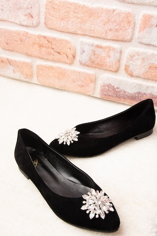 Fox Shoes Siyah Kadın Babet H726511702 Siyah
