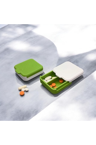 Taşınabilir İlaç Kutusu Kare 2 Adet