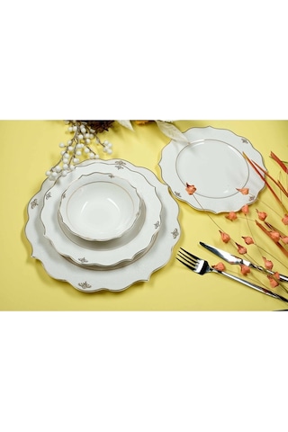 Glazze Elegant 6 Kişilik 24 Parça Yemek Takımı Çok Renkli