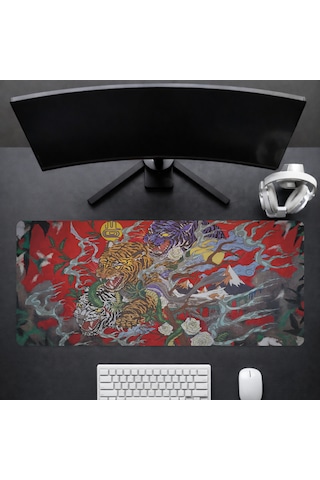 90x40 Cm Desenli Oyuncu Gaming Mouse Pad Kaymaz Kauçuk Taban Fare Altlığı Xxl Mousepad Masterpiece Serisi 02