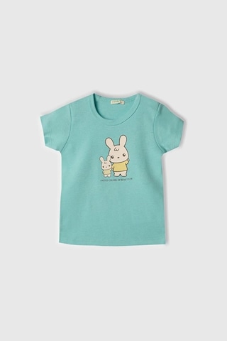 United Colors Of Benetton Erkek Bebek T Shirt Turkuaz 3ı9wa1062-1422 Turkuaz