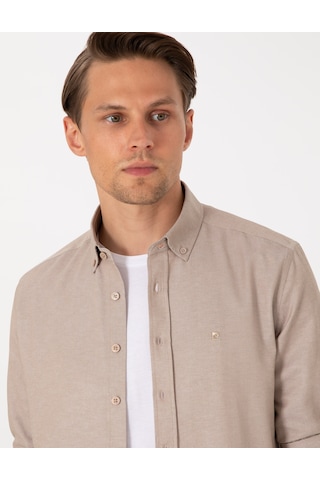 Pierre Cardin Erkek Vizon Gömlek Desenli 50306996-vr052 Vizon