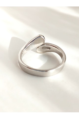 Gümüş Mavi Opal Damla Sarılan Free Tasarım Kadın Yüzük