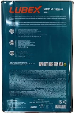 Lubex Mitras Mt Ep 80W-90 Manuel Şanzıman Yağı 15 KG