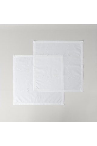 Linens Petunıa 45x45 Cm 2'li Peçete Kırık Beyaz Kırık Beyaz