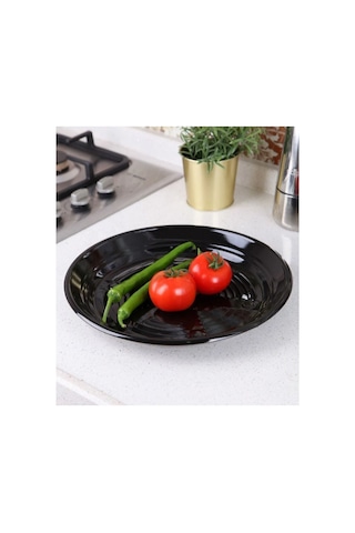 Emaye Közleme Tavası 24 Cm Kestanematik Ocak Üstü Patlıcan Biber Közleme Tenceresi - 861507449 Diğer