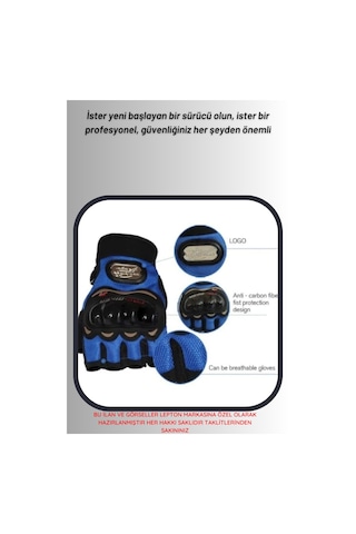 Probiker Tam Koruma Yarım Eldiven - Motosiklet Eldiven