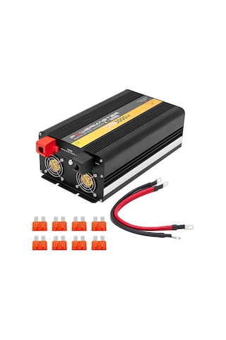 Powermaster 12 V Volt 3000 W Watt Ekranlı İnverter 220 Çevirici