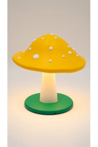 Dekoratif Mantar Gece Lambası - 3d Tasarım Estetik Oda Dekoru - Hediyelik Masa Lambası Mood Light Sarı