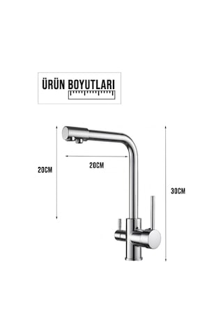Aqua Bella 3 Yollu Lüx Arıtma Bataryası Krom