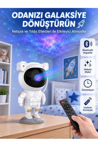 Dekoratif Ve Fonksiyonel Astronot Projeksiyon Aydınlatma - 5000