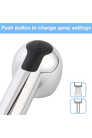 Çekin Lavabo Püskürtücü Kafa Değiştirme, 2 Fonksiyon Mutfak Lavabo Musluğu Püskürtücü Kafa, Püskürtme Kafası Musluk Kafası Mutfak Musluk Püskürtücü Spout, Chrome 2