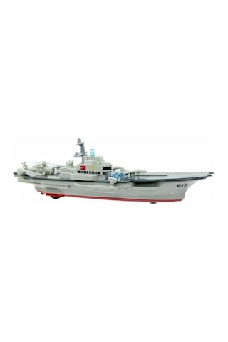Sesli Işıklı Metal Çek Bırak Model Uçak Gemisi 21 Cm