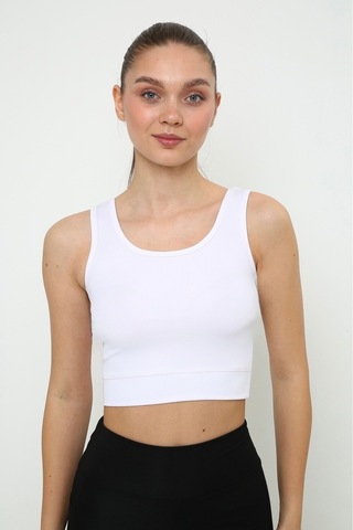 Newco Askılı Body Crop Top Üst - Beyaz Beyaz