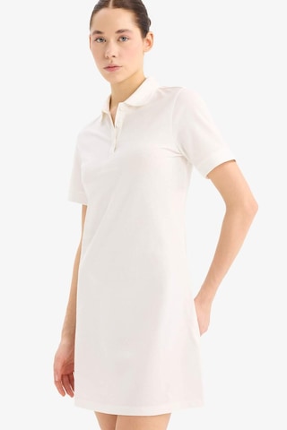 Defacto Polo Yaka Pike Kısa Kollu Mini Elbise D8273ax25spwt32 Beyaz-wt32